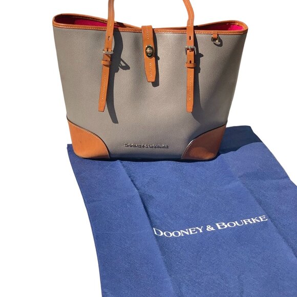 Dooney & Bourke Claremont Dover Large Tote Pebble Grain Leather Womens Satchel - Picture 4 of 16